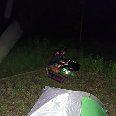 Land For Your Tent Next To A River With A Garden Shack Get Two Bicycles And Two Water Floats Use The Pinpoint Location Not The Address To Get Here Bathroom Is A Bit Different So Check Youtube Video Riverrundusko Open Showers In A Nearby Camp 营地